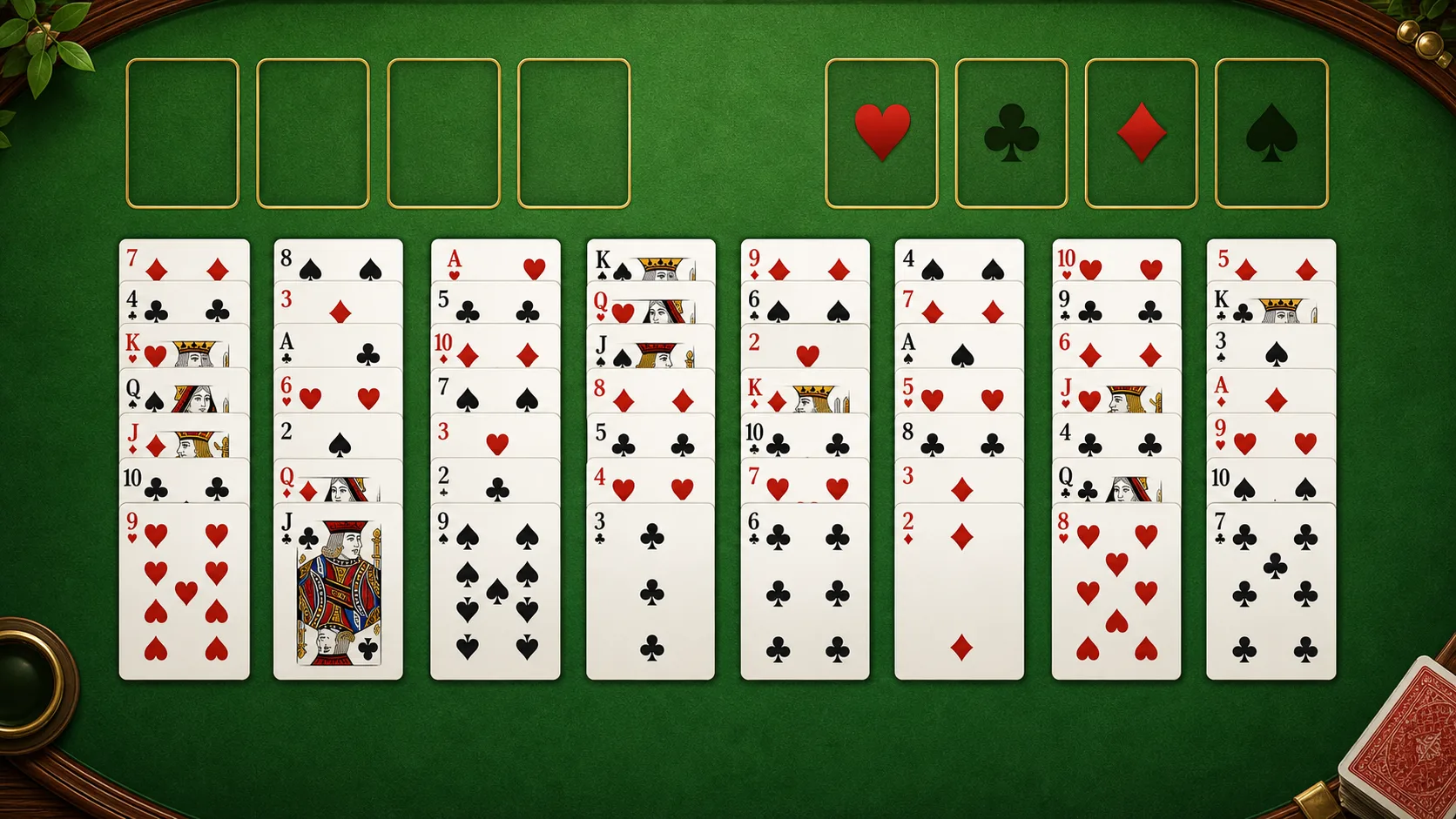 フリーセルのゲーム画面プレビュー